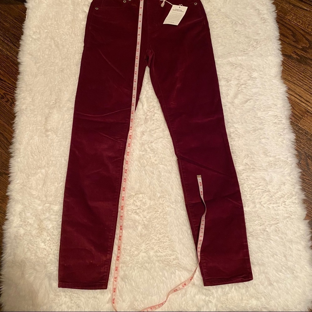 J. Crew Red High Rise Toothpick Pants Size 25 - Picture 12 of 13